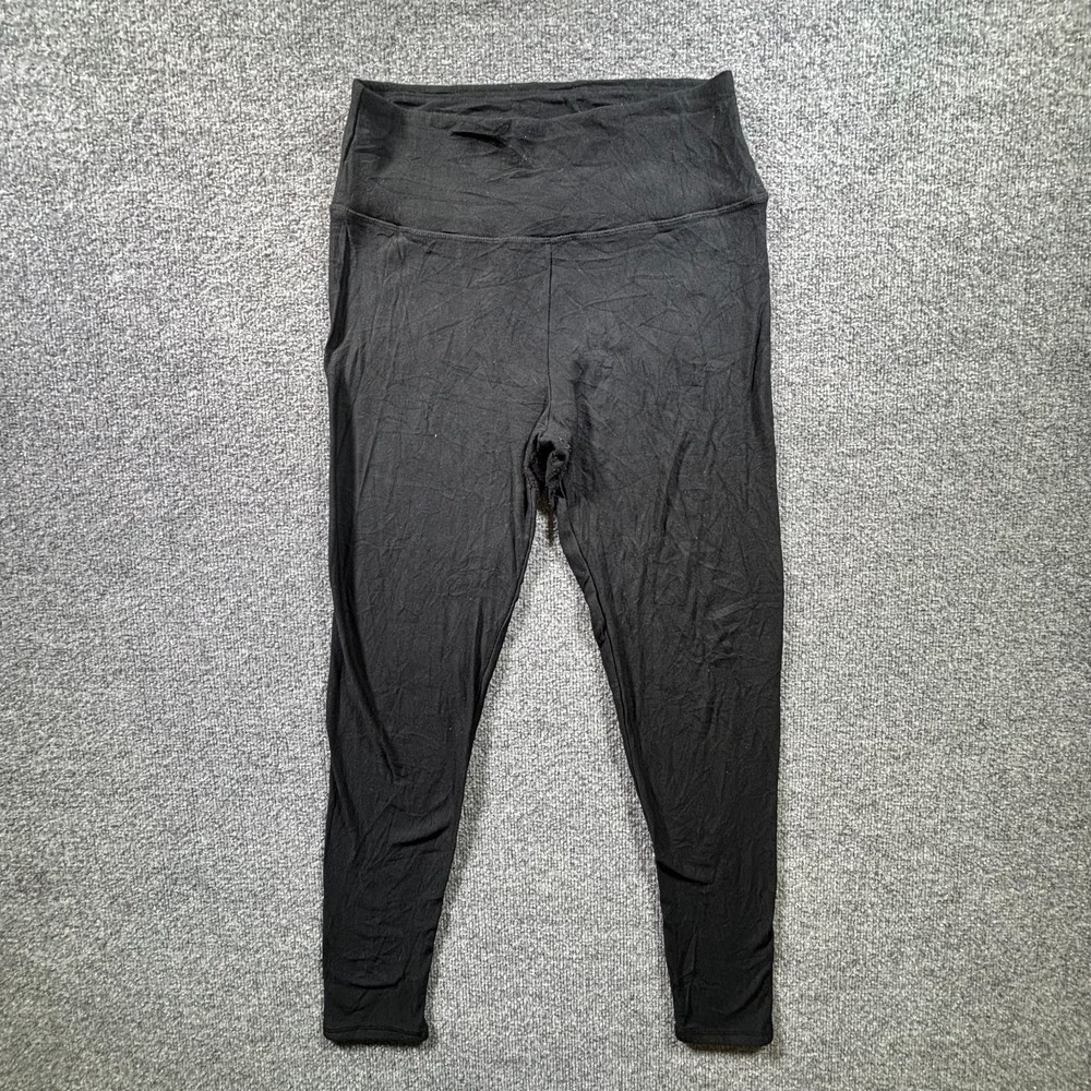 Orvis Ankle Leggings Womens XL Black High Waisted Stretch Yoga Gym Activewear